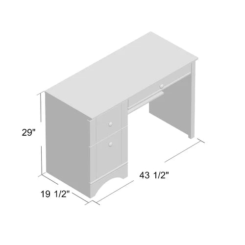 Allan Desk Rustic White Made from Solid and Engineered Wood