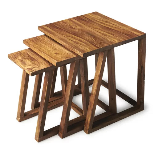Bret 22'' Tall Sled Nesting Tables Bring Minimalist Modern Style To your Sofa’s Side