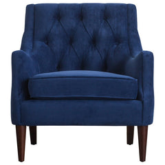 30'' Wide Tufted Armchair Distinctive Silhouette Recessed Arms a Button Tufted Back