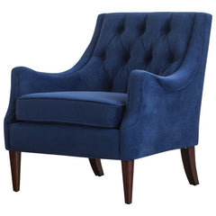 30'' Wide Tufted Armchair Distinctive Silhouette Recessed Arms a Button Tufted Back