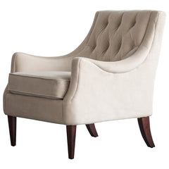 30'' Wide Tufted Armchair Solid and Engineered Wood Frame is Wrapped in Velvet Upholstery