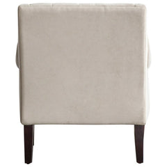 30'' Wide Tufted Armchair Solid and Engineered Wood Frame is Wrapped in Velvet Upholstery