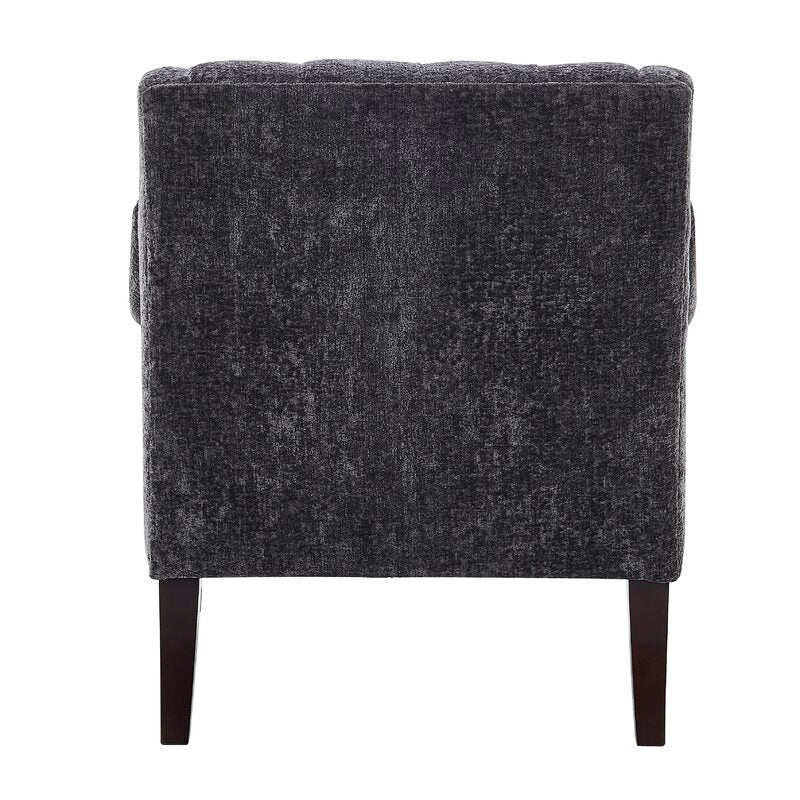30'' Wide Tufted Armchair Solid and Engineered Wood Frame is Wrapped in Velvet Upholstery