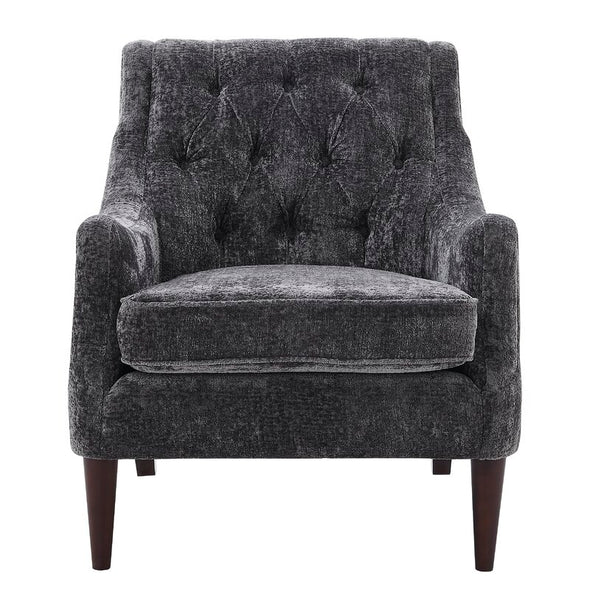 30'' Wide Tufted Armchair Solid and Engineered Wood Frame is Wrapped in Velvet Upholstery