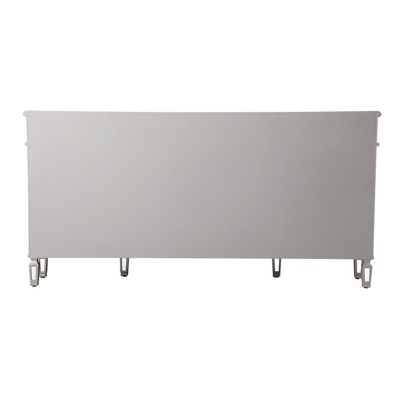 Silver Briel 72'' Wide 3 Drawer Rubberwood Sideboard Solid Wood and Built On