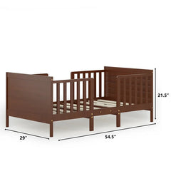 Brinser Toddler Solid Wood Convertible Bed 4 Safety Side Rails