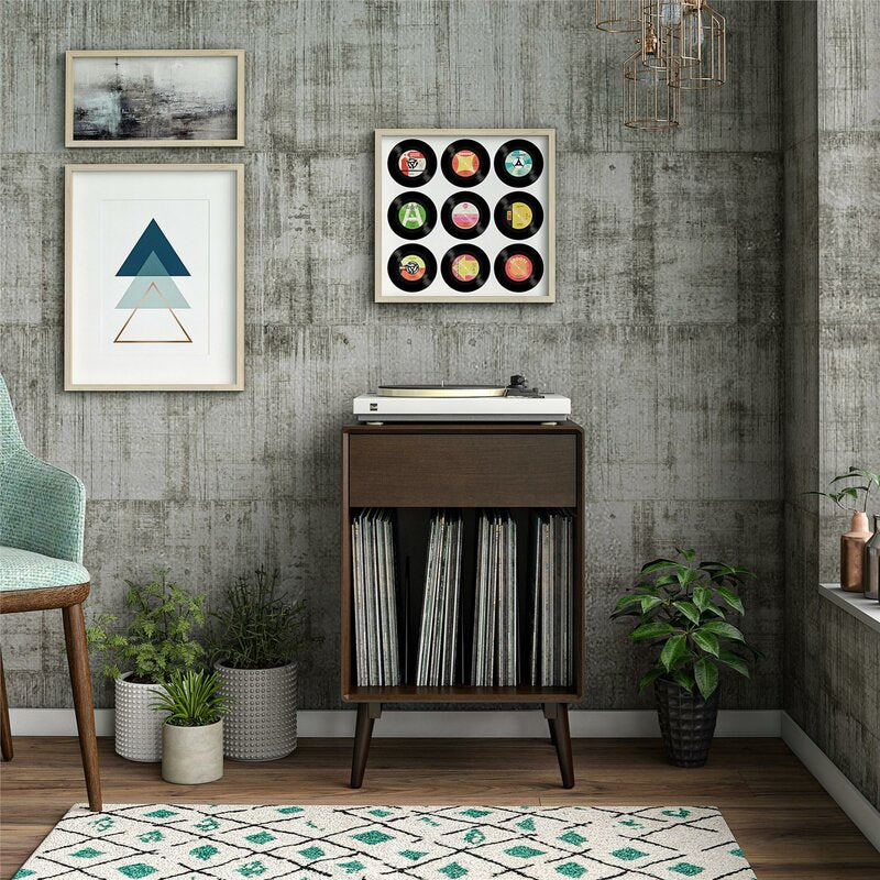 Brittany Turntable Audio Rack Trendy Mid-century Modern Look