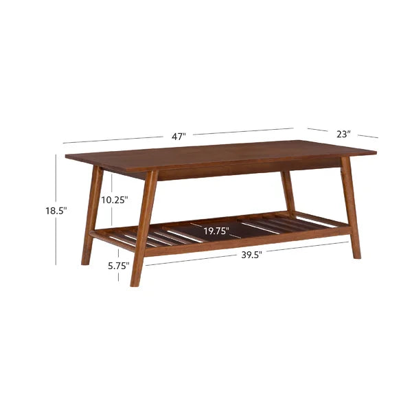 Brown Brock Coffee Table with Storage Offers Extra Storage and Display Options