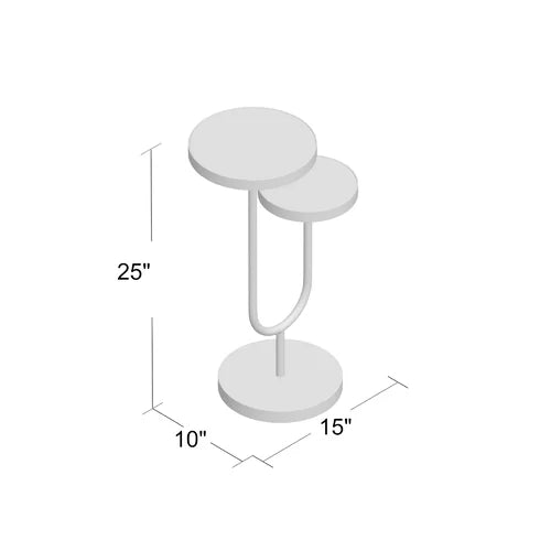 Brodhead Round Multi-Tiered Plant Stand Two-Tiered Scatter Table Made Of Mirror And Bronze Metal