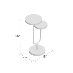 Brodhead Round Multi-Tiered Plant Stand Two-Tiered Scatter Table Made Of Mirror And Bronze Metal