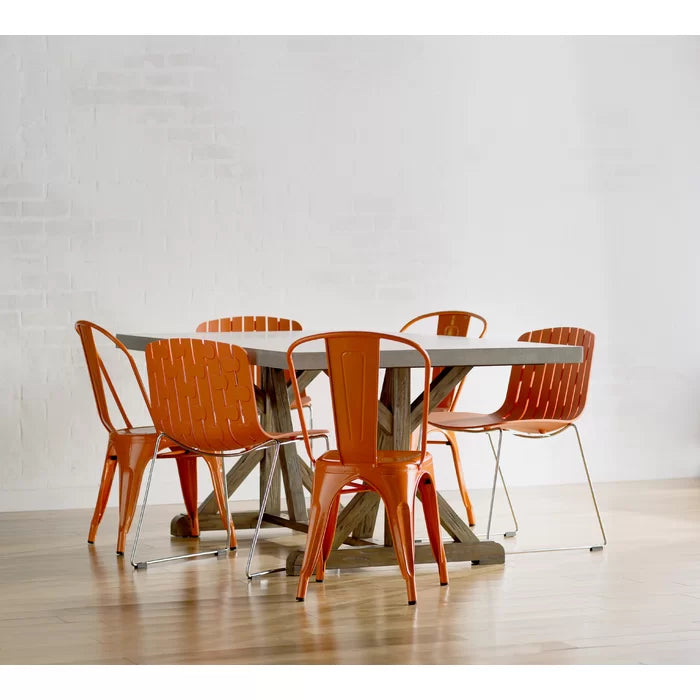 Brooksville 72'' Trestle Dining Table Made from Solid Pine Wood in a Natural Tone