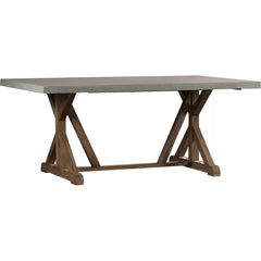 Brooksville 72'' Trestle Dining Table Made from Solid Pine Wood in a Natural Tone