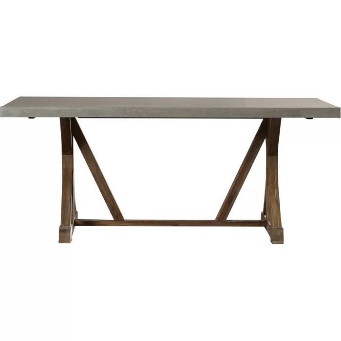 Brooksville 72'' Trestle Dining Table Made from Solid Pine Wood in a Natural Tone