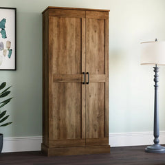 Rural Pine Brosnan 32.165'' Wide 10  Shelf Storage Cabinet Two Door Cabinet