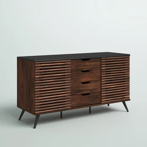Dark Walnut Brumit 59'' Wide 4 Drawer Sideboard Design