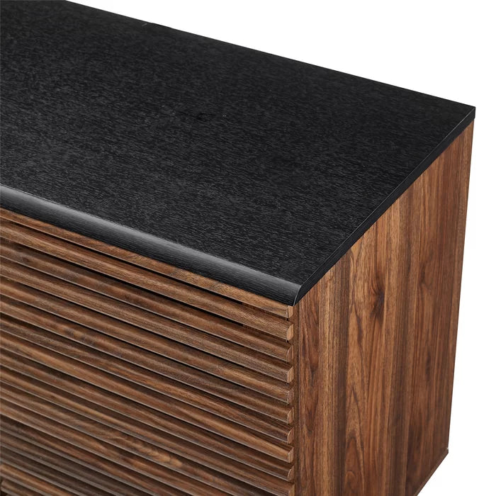 Dark Walnut Brumit 59'' Wide 4 Drawer Sideboard Mid Century Modern Decor