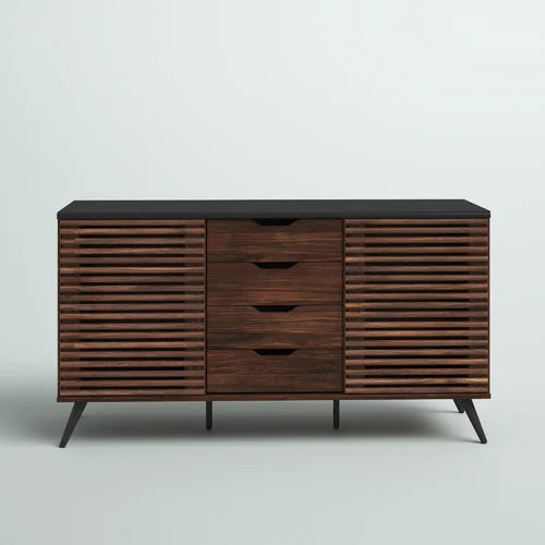 Dark Walnut Brumit 59'' Wide 4 Drawer Sideboard Design
