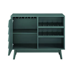 Dark Teal Brumley Bar Cabinet Modern Style Provide Storage Space