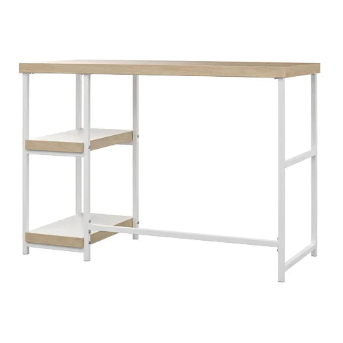 Blonde Oak White Brutsché 41.97" W Computer Desk Made of Durable Laminated Hollow Core