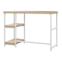 Blonde Oak White Brutsché 41.97" W Computer Desk Made of Durable Laminated Hollow Core