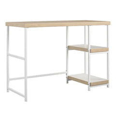 Blonde Oak White Brutsché 41.97" W Computer Desk Made of Durable Laminated Hollow Core