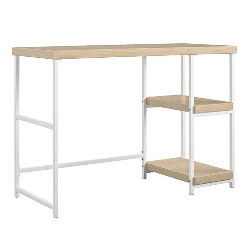 Blonde Oak White Brutsché 41.97" W Computer Desk Made of Durable Laminated Hollow Core