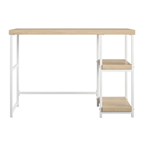 Blonde Oak White Brutsché 41.97" W Computer Desk Made of Durable Laminated Hollow Core