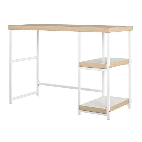 Blonde Oak White Brutsché 41.97" W Computer Desk Made of Durable Laminated Hollow Core