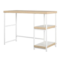 Blonde Oak White Brutsché 41.97" W Computer Desk Made of Durable Laminated Hollow Core