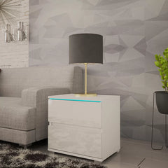 White Bruyere 18.5'' Tall 2 - Drawer Nightstand Solid Wood Perfect for Bedside