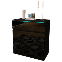 Black Bruyere 34.2'' Tall 4 - Drawer Bachelor's Chest with 21 Color LED Light