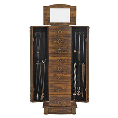 14.4'' Wide Jewelry Armoire with Mirror Organize Bracelets, Earrings, Rings, and More