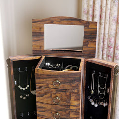 14.4'' Wide Jewelry Armoire with Mirror Organize Bracelets, Earrings, Rings, and More