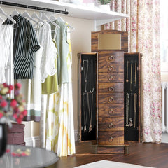 14.4'' Wide Jewelry Armoire with Mirror Organize Bracelets, Earrings, Rings, and More