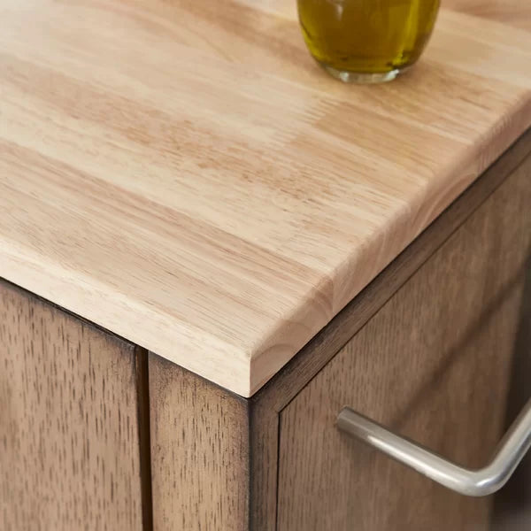 Bucher 49.25'' Wide Rolling Kitchen Cart with Solid Wood Top Contemporary Style