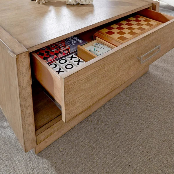 Bucher Block modern accent Coffee Table with Storage Provide Storage Space