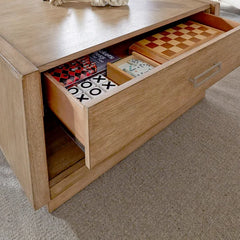 Bucher Block modern accent Coffee Table with Storage Provide Storage Space