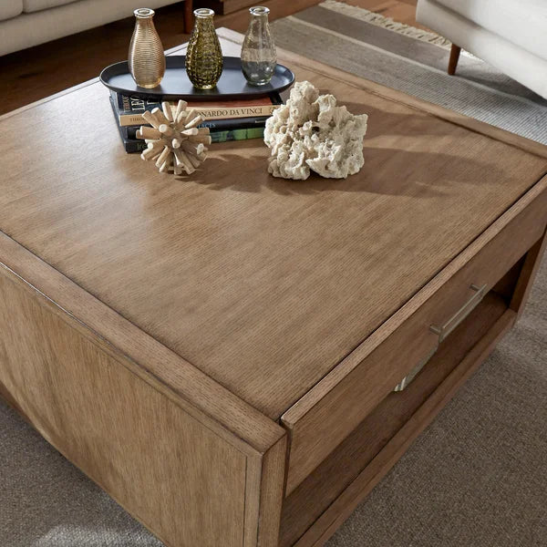 Bucher Block modern accent Coffee Table with Storage Provide Storage Space