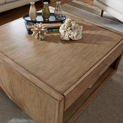 Bucher Block modern accent Coffee Table with Storage Provide Storage Space