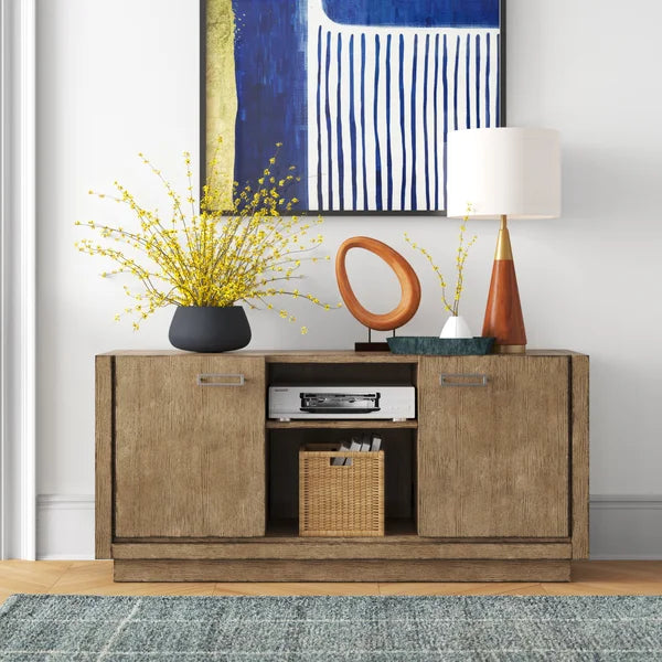 Bucher TV Stand for TVs up to 65" with Cable Management and Adjustable Shelves