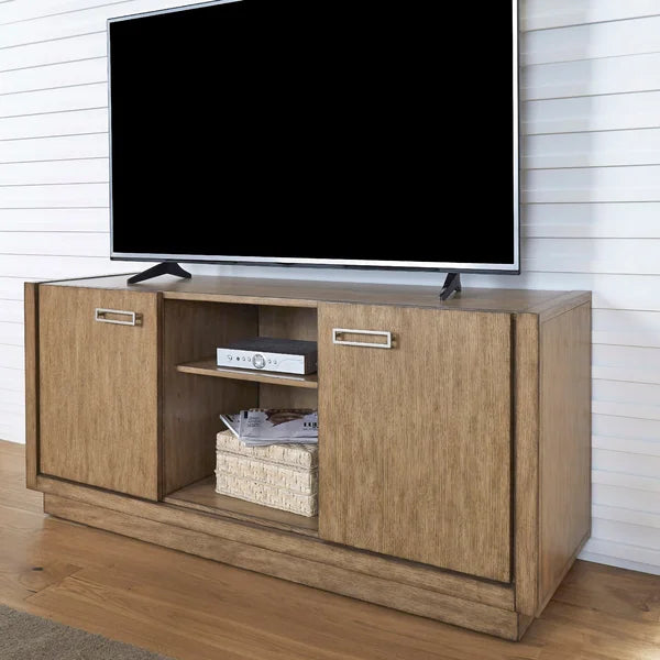 Bucher TV Stand for TVs up to 65" with Cable Management and Adjustable Shelves