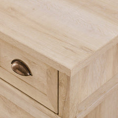 White Oak Bucoli 6 Drawer 52'' W Double Dresser Engineered Wood in a Weathered Finish