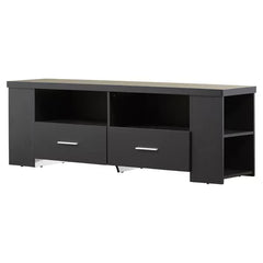 Bukovinka TV Stand for TVs up to 65" Dual Storage Drawers with Satin Finish