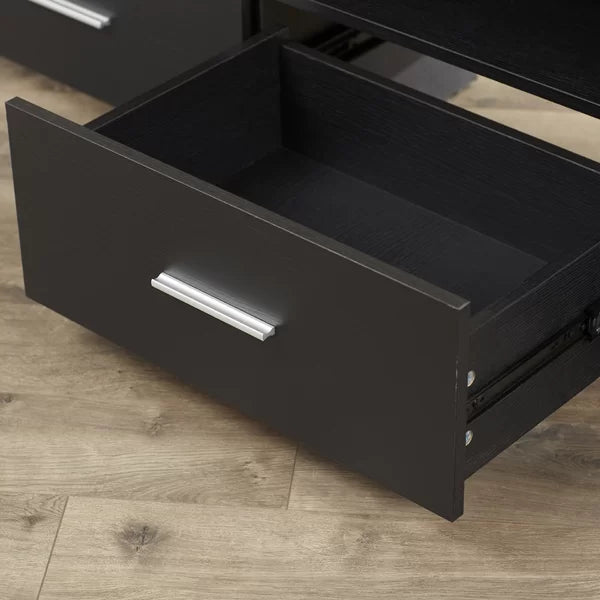 Bukovinka TV Stand for TVs up to 65" Dual Storage Drawers with Satin Finish
