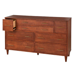 Bumgardner 8 Drawer 56.9" W Dresser Oak Blend of Solid and Engineered Wood