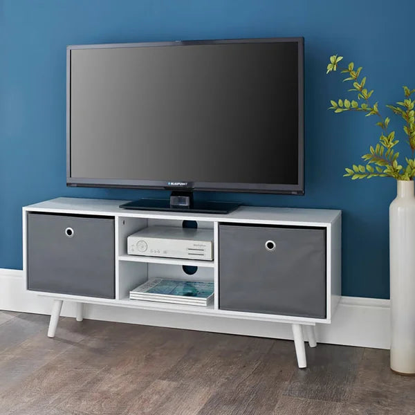 Bunnie TV Stand for TVs up to 49" with Cable Management Durable Frame with Breathable Cubes