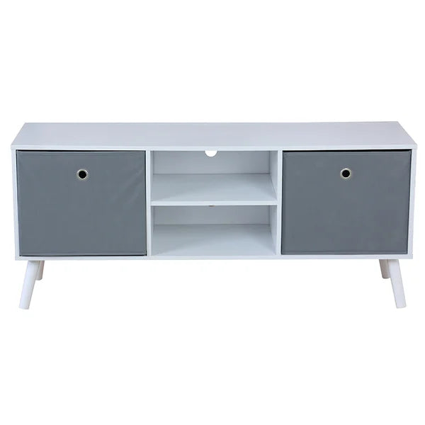 Bunnie TV Stand for TVs up to 49" with Cable Management Durable Frame with Breathable Cubes