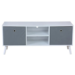 Bunnie TV Stand for TVs up to 49" with Cable Management Durable Frame with Breathable Cubes