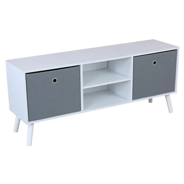 Bunnie TV Stand for TVs up to 49" with Cable Management Durable Frame with Breathable Cubes