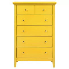 Yellow Burchinal 32'' W Chest Crafted from a Blend of Solid Design